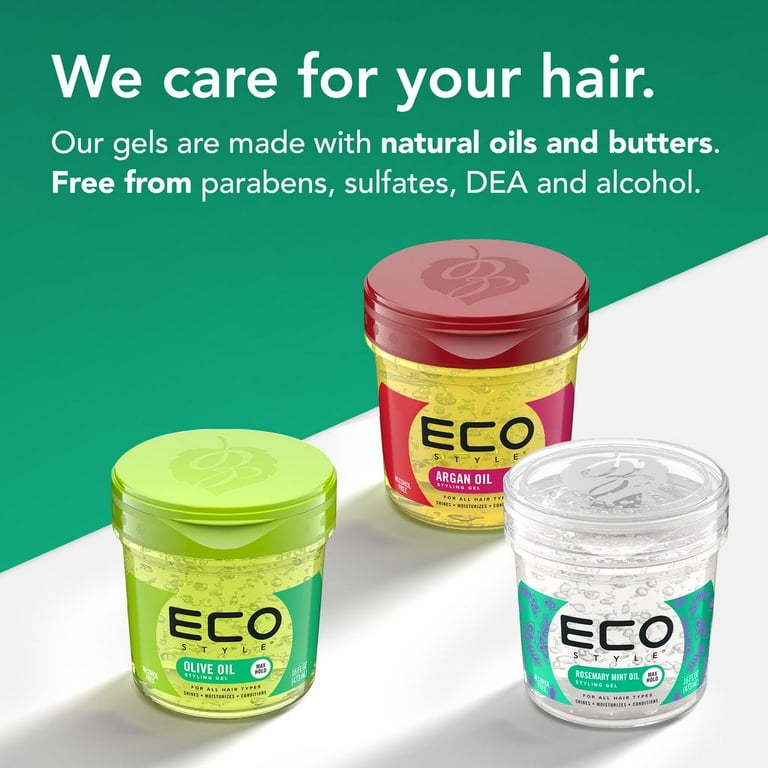 Eco Style Rosemary Mint Oil Gel16oz, Softens, Shine Enhancing