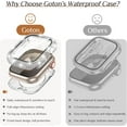 thumbnail image 3 of WWS-2 in 1 Waterproof Bling Case for Apple Watch Series 9 8 7 Screen Protector 45mm, Full Glitter Diamond Rhinestone Protecteur Face Cover for iWatch Accessories Women 45 mm Clear, 3 of 4
