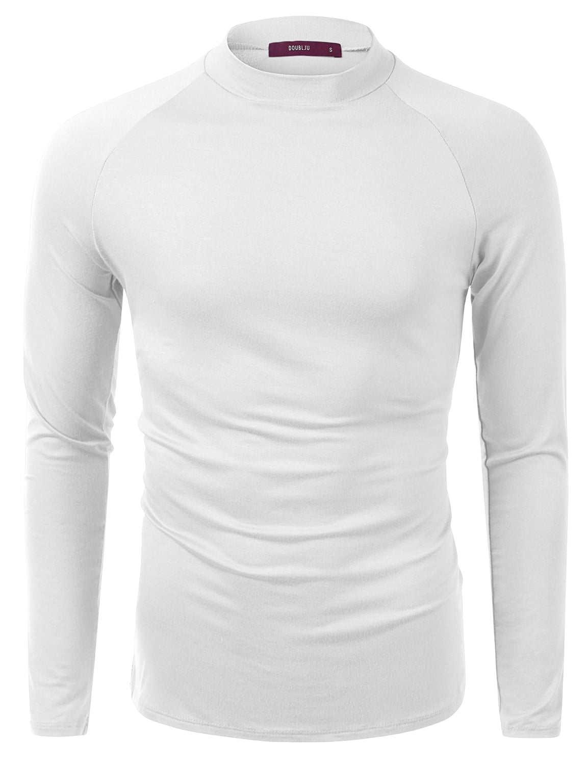 Doublju Doublju Mens Long Sleeve Half Turtle Neck Split Hem T Shirt Walmart Com Walmart Com