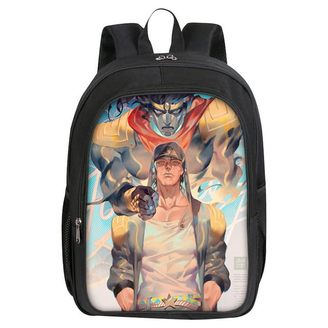 Mochila JoJos Bizarres Adventures Kujos Jotaros Cartoon Kids