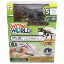 WowWorld: Dino Dig - Tyrannosaurus Rex - All-In-One Dinosaur Skeleton Excavation Kit, Tools & Construction Figurine, Educational Science Toy, Kids 6 