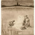 thumbnail image 2 of Ellen Trotzig 12x13 Black Ornate Wood Framed Double Matted Museum Art Print Titled: Mermaids (1898 - 1899), 2 of 5