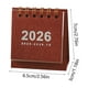thumbnail image 3 of Calendario de Escritorio Pequeño Vintage 2026 - Agenda Portátil con Espiral y Temas Mensuales, 7 X 6,5 X 3 Cm, Ideal para Estudiantes y Uso En La Oficina., 3 of 6