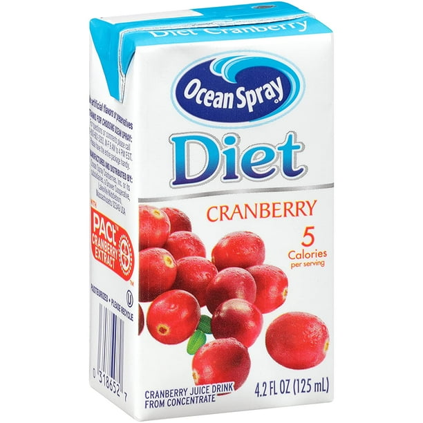 Ocean Spray Diet Juice Drink, Cranberry, 4.2 Ounce Juice Box (Pack of