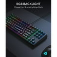 thumbnail image 2 of AUKEY Clavier de Jeu Mécanique TKL avec Commutateurs RVB et Rouges, Clavier Filaire à 87 Touches avec Anti-Ghosting et Logiciel de Jeu pour PC et Mac KM-G14, 2 of 6