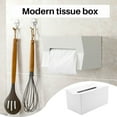 thumbnail image 3 of Kitchen Tissue Box Cover Napkin Holder for Paper Towels Box for Napkins Tissue Dispenser Wall Mounted Container for Wipes White, 3 of 5