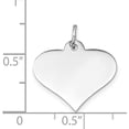 thumbnail image 3 of 14k White Gold Plain .018 Gauge Engraveable Heart Disc Charm - 19mm, 3 of 5