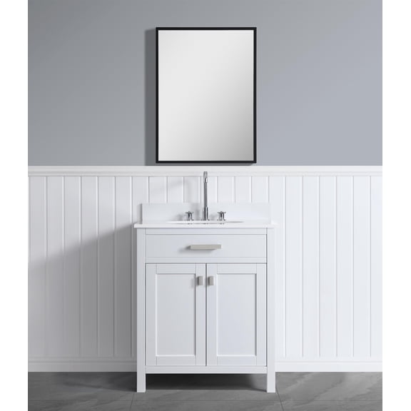 Design Element London 29.5" Bath Vanity Cabinet Only in White