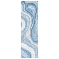 thumbnail image 5 of SAFAVIEH Soho Stanice Abstract Runner Rug, Blue/Ivory, 2'3" x 8', 5 of 10