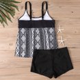 thumbnail image 3 of UPPADA Tankini Swimsuits for Women 2 Piece Bathing Suits Swim Tank Top with Boyshorts Modest Loose Fit Swimwear Lace-Up Flattering Tankini Swimsuits Full Coverage Swim Suits Black,S, 3 of 4