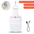 thumbnail image 3 of 1 pieza de luz de emergencia de corte de energía bombilla recargable 2 engranajes blanco puesto de mercado nocturno bombilla pequeña luz de camping al aire libre JM Rojo Verde, 3 of 5
