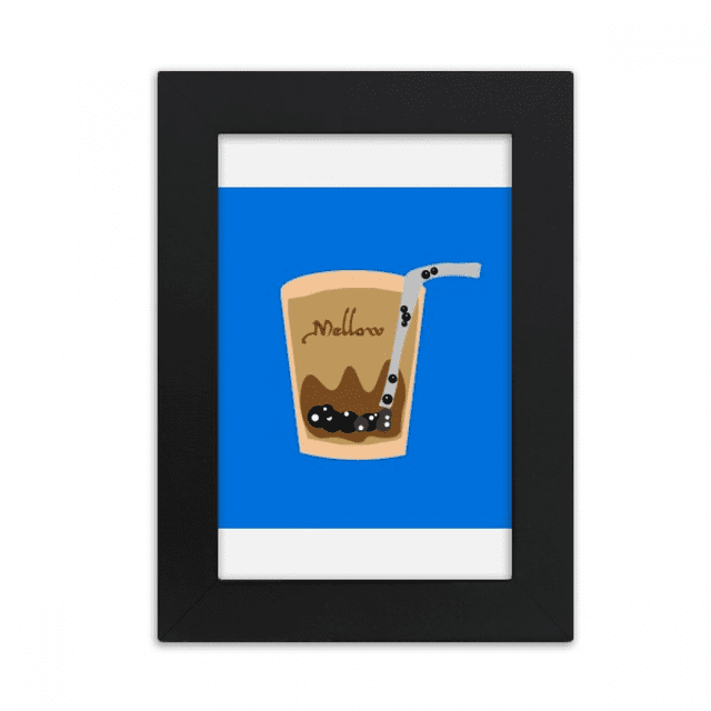 Graffiti Pearl Chocolate Milk Tea Desktop Photo Frame Picture Display Art Painting Exhibit