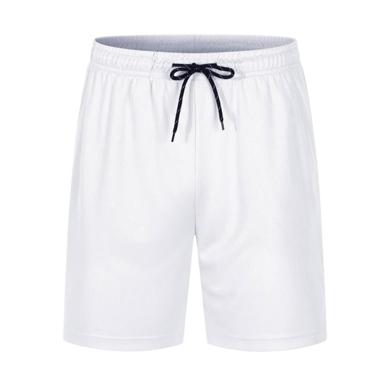 White Shorts Men Plain Color Smooth Board Sports Pants Men's