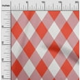 thumbnail image 2 of oneOone Cotton Flex Red Fabric Argyle Sewing Fabric By The Yard Printed Diy Clothing Sewing Supplies 40 Inch Wide, 2 of 4