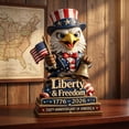thumbnail image 2 of KRONDO 2Pcs 250th Anniversary Eagle Statue, Patriotic Freedom Figurine, 3.5" Tall Resin Uncle Sam Eagle Decor for Home Office, 2 of 10