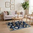 thumbnail image 3 of ODIKA Starfish Ocean Nautical Wave Seashell Border Bathroom Coral Reef Stain Resistant Low Profile for Dorm Room, Small Living Apartment, 3 of 7
