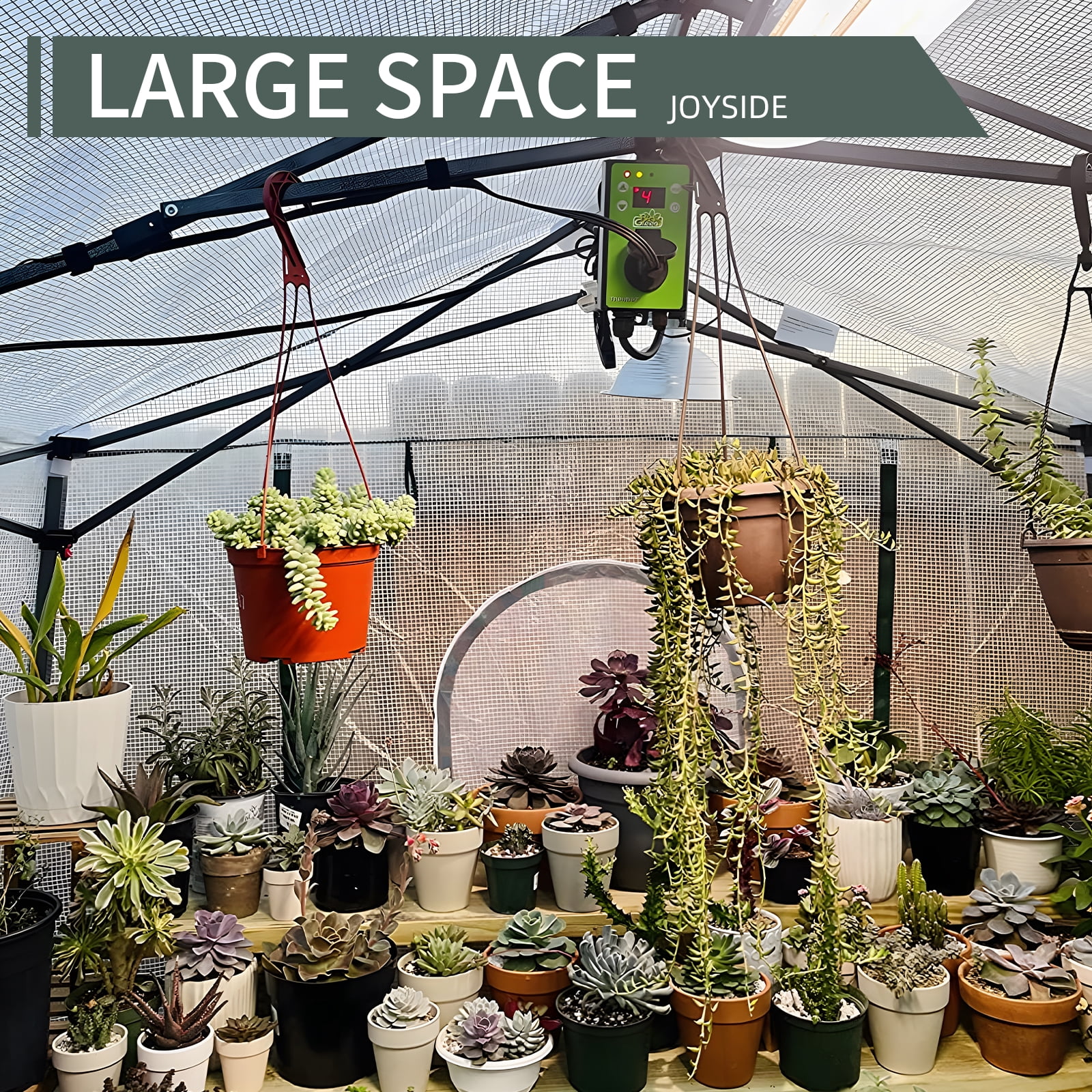 Meetleisure 8.5 ft x 11.2 ft x 7.4 ft Pop-up Outdoor PVC Greenhouse, White