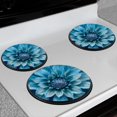 thumbnail image 2 of Bahomeck Electric Stove Burner Covers Set Of 4,Blue Dahlia Flower With Petals In Shades Of Light Metal Gas Stove Burner Covers,Protecting Gas Stoves,8 Inch And 10 Inch, 2 of 2