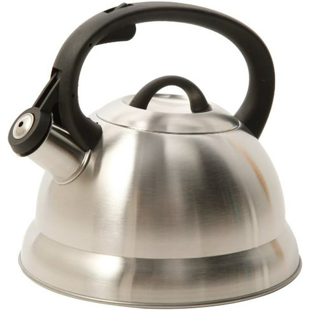 Mr. Coffee Flintshire Stainless Steel Whistling Tea Kettle, 1.75Quart
