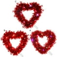 thumbnail image 5 of Washranp  1Pcs Heart Wreath,Wall-mounted Red Valentine Wreath Front Door Decorations, 5 of 6