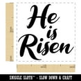 thumbnail image 2 of He is Risen Religious Easter Christian Self-Inking Rubber Stamp Ink Stamper - Green Ink - Small 1 Inch, 2 of 7