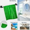 thumbnail image 2 of Stylish St. Patrick's Day Green Shamrock Clover Soft Highly Absorbent Guest Large Home Decorative Hand Towels Multipurpose for Bathroom, Hotel, Gym and Spa (16 x 30 Inches), 2 of 4