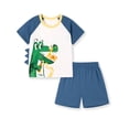 thumbnail image 2 of Bellafa Toddler Boys Cotton Short Sleeve T-Shirt and Elastic Waist Shorts Set 2-7 Years Kids Summer 2-pieces Outfits -Dinosaur, 2 of 7