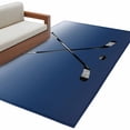 thumbnail image 2 of Navy Blue Ice Hockey Area Rugs 4x6 for Living Room, Winter Sports Ball Games Ombre Non Slip Washable Rug Runner, Low Pile Indoor Floor Carpet Mat Bathroom Rugs for Bedroom, Kids Room, 2 of 9