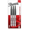 thumbnail image 1 of shiyou-Retractable Permanent Markers, Ultra Fine Point, Black, 3 Count, 1 of 4