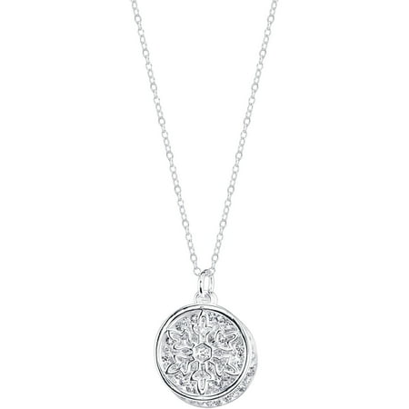 - Disney Crystal Silver-Tone Let It Go Frozen Necklace, 18