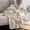 thumbnail image 3 of Floral Boho Blanket Soft Cozy Warm Throw Blanket for Couch, Plush Fuzzy Flannel Fleece Blankets for Sofa, Vintage Country Brown Pesley Flowers Bed Blankets Lightweight Gifts for Women, 30"x40", 3 of 9