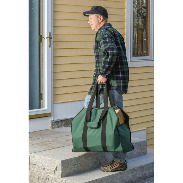 Sac robuste pour bois de chauffage, 24 x 12 x 20 po, vert