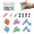 thumbnail image 2 of Pencil Grip Set 13 Pcs Children Pen Holder Writing Aid Grip Trainer With Storage CaseTransparent, 2 of 4