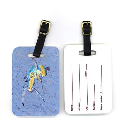 Marlin Tag - Pair of Blue Marlin Luggage Tags
