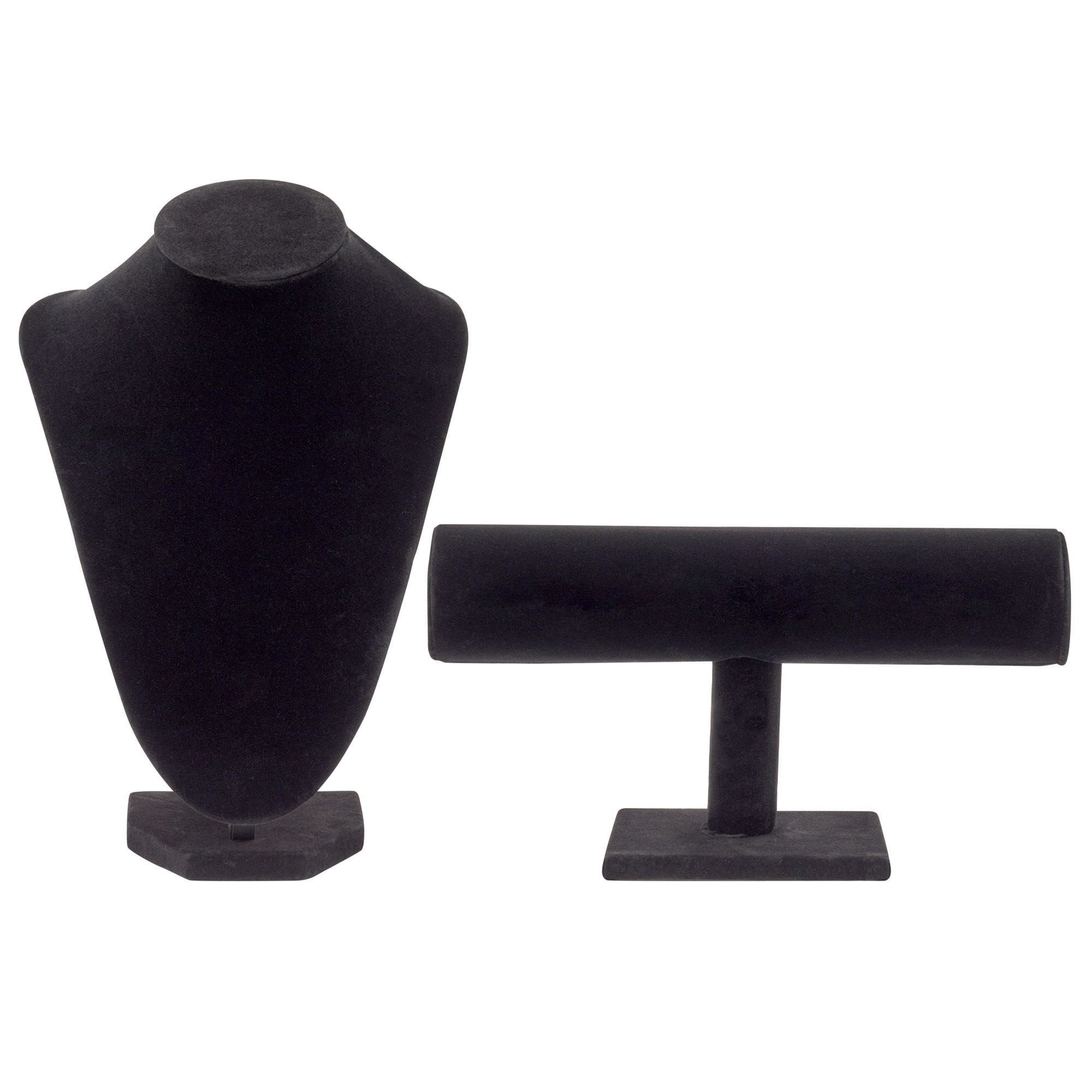 BLACK VELVET Double Oval T Bar Jewelry Bracelet Holder Display For Retail  Store