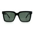 thumbnail image 4 of Classy Oversized Horn Rim Hipster Plastic Retro Fashion Sunglasses Matte Black - Green, 4 of 7