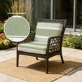 thumbnail image 2 of Outdoor Patio Cushion Covers 4 Pack Sage Green Striped Patio Chair Cushion Covers with Ties and Zipper Classic Farmhouse Stripes Waterproof Outdoor Seat Cushion Covers for Patio Furniture 20"x18", 2 of 9
