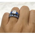 thumbnail image 4 of Matching Ring Couple Rings White Gold Plated 3CT CZ Women Wedding Ring Sets Female Ring, 4 of 7