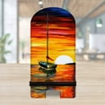 thumbnail image 3 of Designocracy 892047 6 x 3 x 3 in. Sunset Sailboat Coastal Cell Phone Stand with Wood Mobile Holder Organizer, 3 of 11