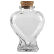 Heart-Shaped Glass Bottle with Cork by Ashland - Decorative Jar for Weddings - Parties - Home Decor - Arts & Crafts - Bulk 12 Pack