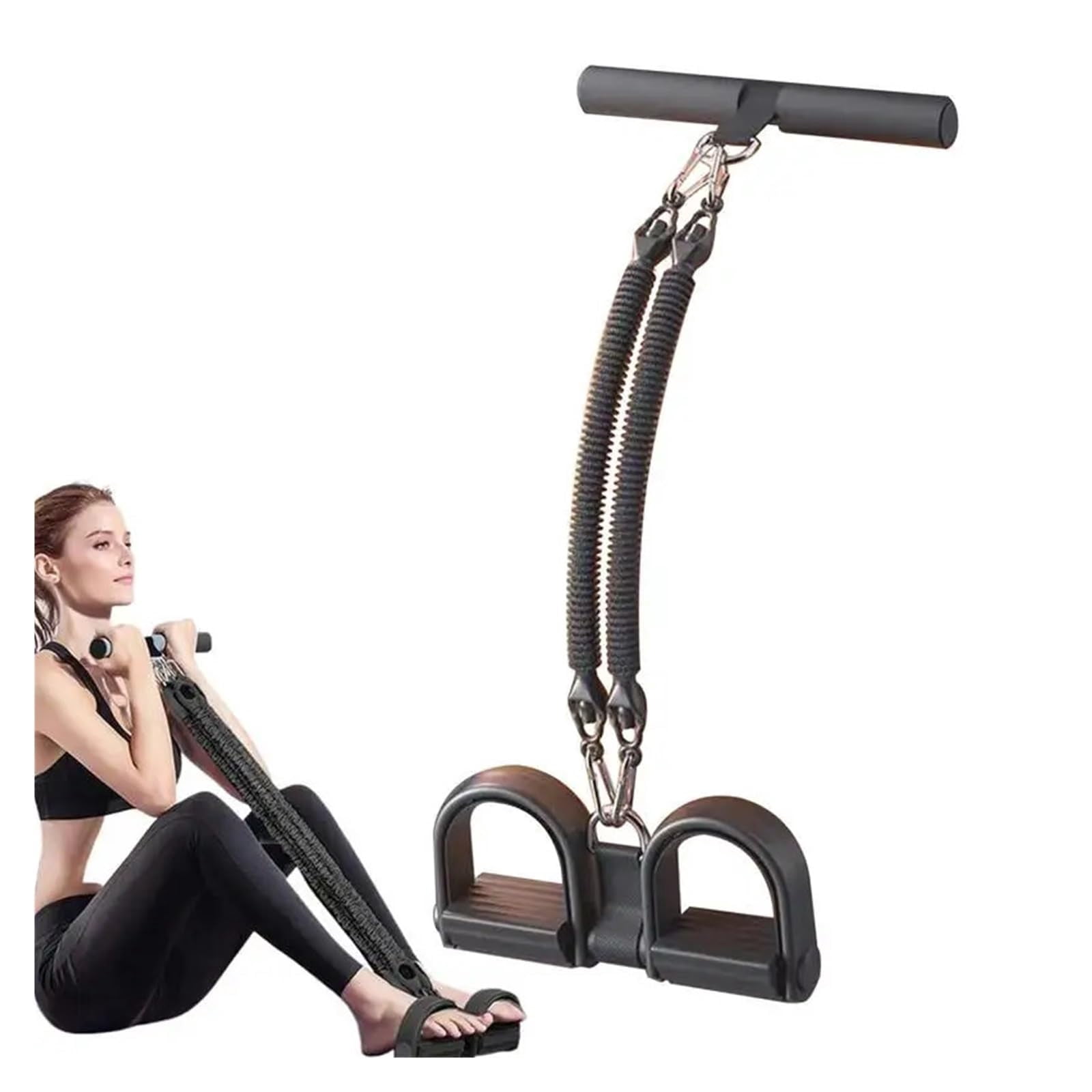 Pedal Resistance Band with Handle, Elastic Sit Up Pull Rope Sit Up Band Pull Rope Elastic Pedal Puller Yoga Pedal Puller Resistant Band for Waist Arm Leg