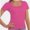 Hotpink, variant on Women's T Shirts Short Sleeve Scoop Neck Basic Going Out Tops Fashion Slim Fit Tee