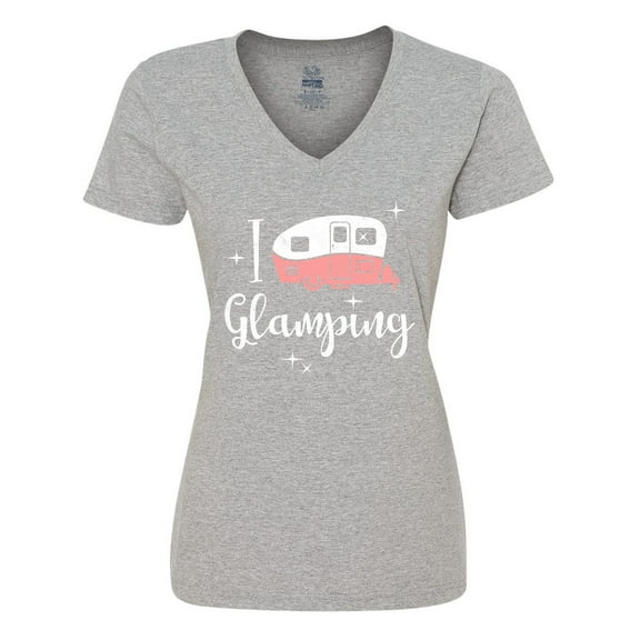 Inktastic I Love Glamping Women's V-Neck T-Shirt