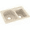 Tahiti Desert, variant on Swan Solid Surface EC Double Bowl Kitchen Sink (18" x 25") with 3 Faucet Holes