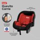 thumbnail image 4 of Autoasiento Portabebe Motek Carrie Grupo 0+ Homologado Seguridad Color Negro y Rojo, 4 of 5