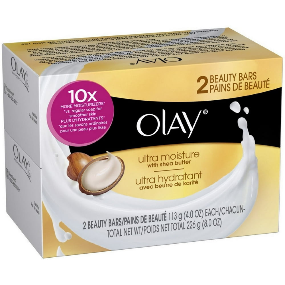OLAY Ultra Moisture Beauty Bars, 4 oz bars, 2 ea (Pack of 2) Walmart