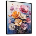 thumbnail image 2 of Designart "Cornflowers Representation Colorfuled Acrylic I" Floral Floater Framed Wall Art Living Room, 2 of 7
