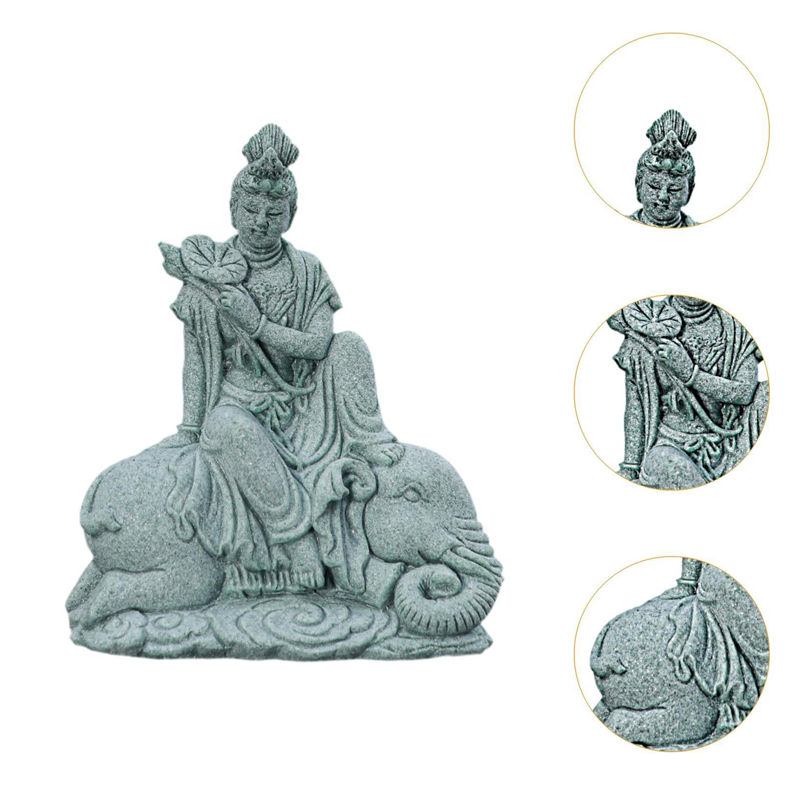Baoblaze Buddha Statue Aquarium Tank Decoration Garden Statue Sculpture Underwater Landscaping Ornament Buddha Figurine for Office Bedroom 9.5cmx5.5cmx11.5cm