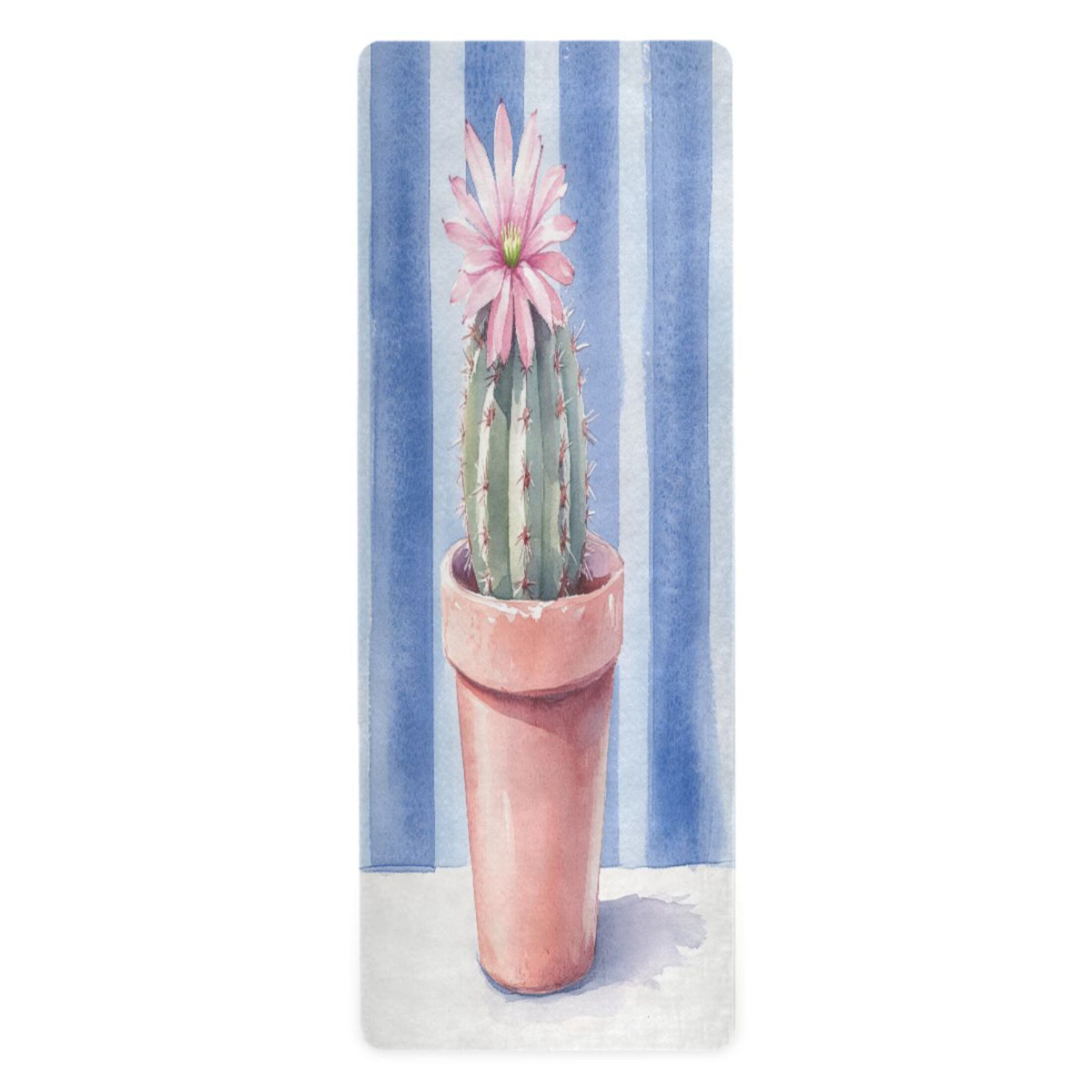 BZSMCE Yoga Mat Women Cactus in Pot Fitness Mat