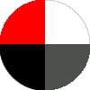 4Pk-Black White Charcoal Red
